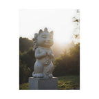 Sunlit Lucky Cat Wall Art - Stretched Canvas