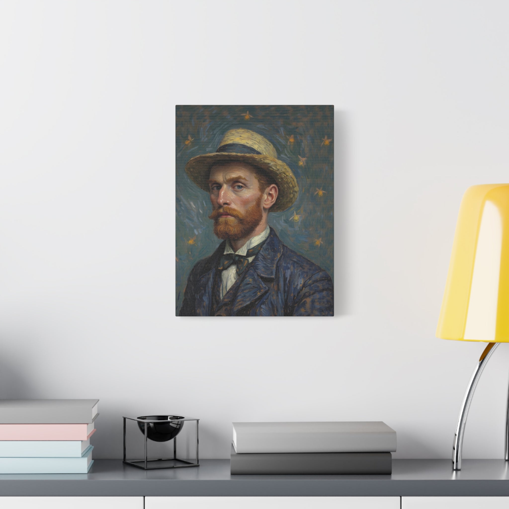Van Gogh Style Self-Portrait Canvas Print - Matte Stretched Wall Art