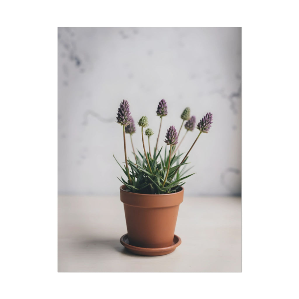 Muurdecoratie met alpengras in pot – Poster 