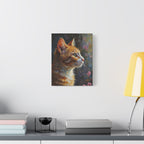 Orange Tabby Cat Portrait Canvas - Stretched Matte Wall Art