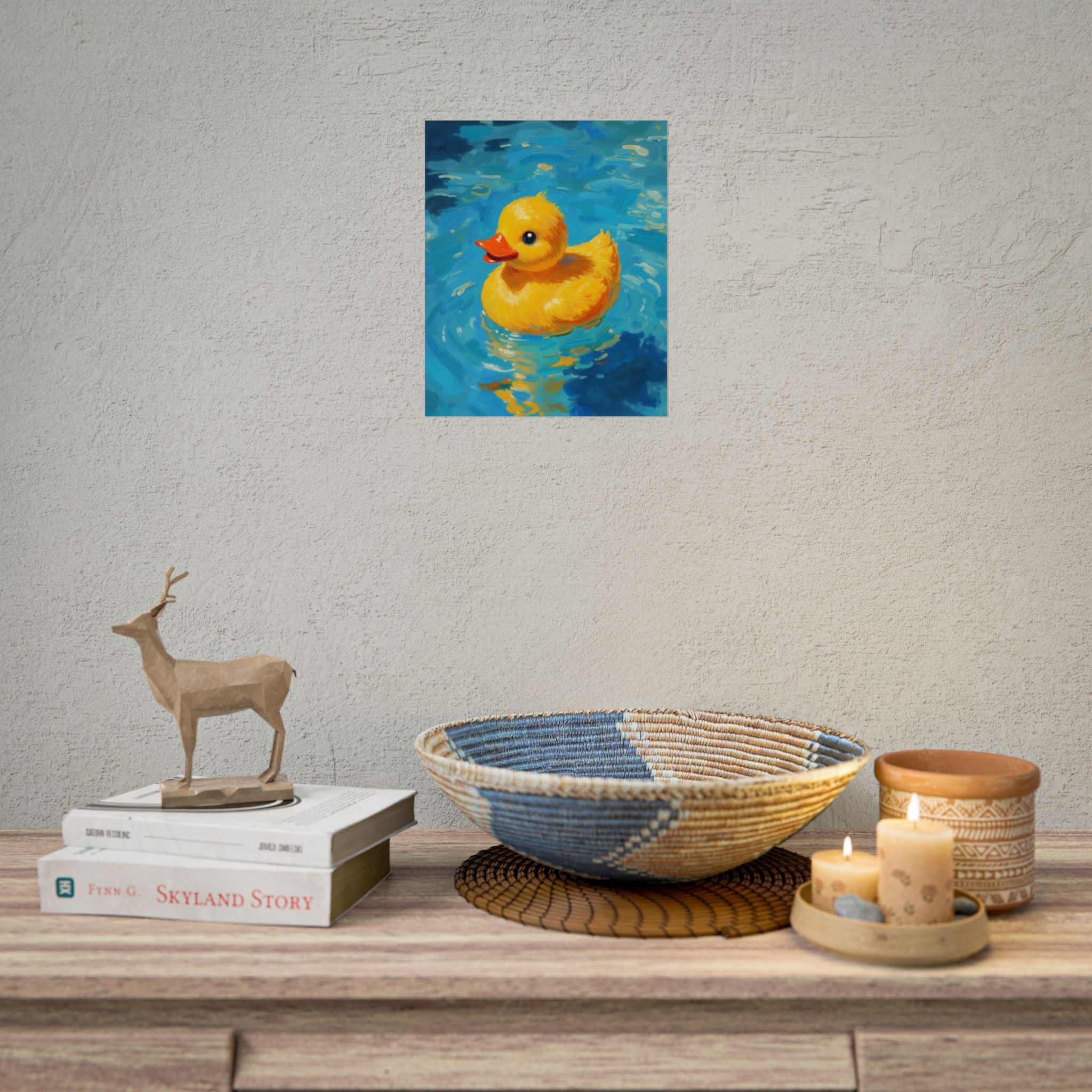 Rubber Duck Poster — Cute Yellow Duckling Wall Art, Nursery & Kids Room Decor