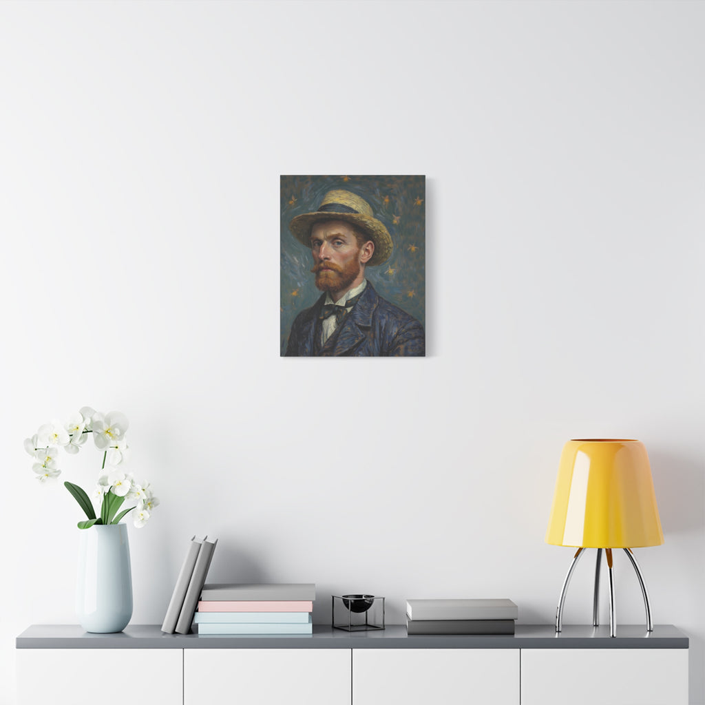 Van Gogh Style Self-Portrait Canvas Print - Matte Stretched Wall Art