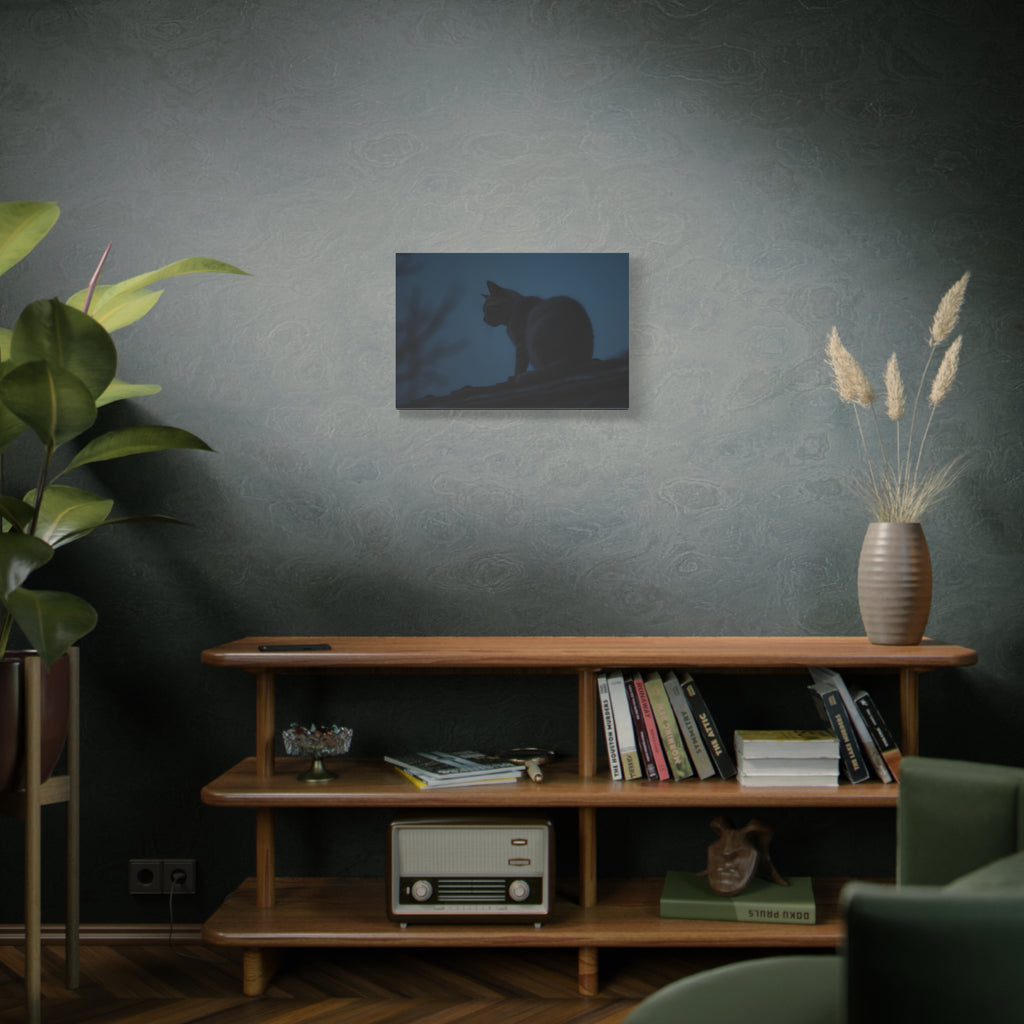Nightwatch Cat Wall Art - Stretched canvas