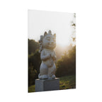 Zonovergoten gelukskat muurdecoratie - Poster 