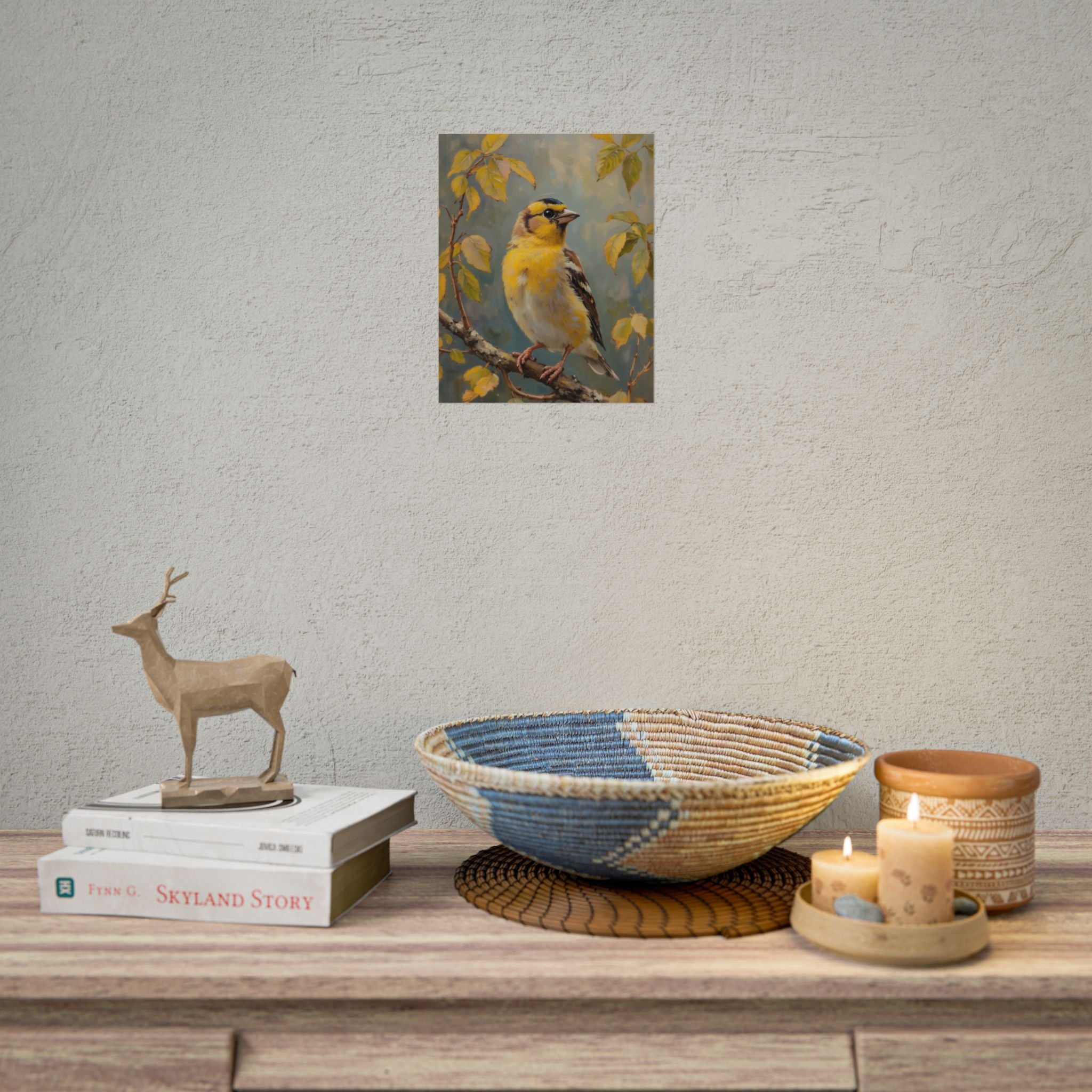 Goldfinch on a branch Wall Art - Poster