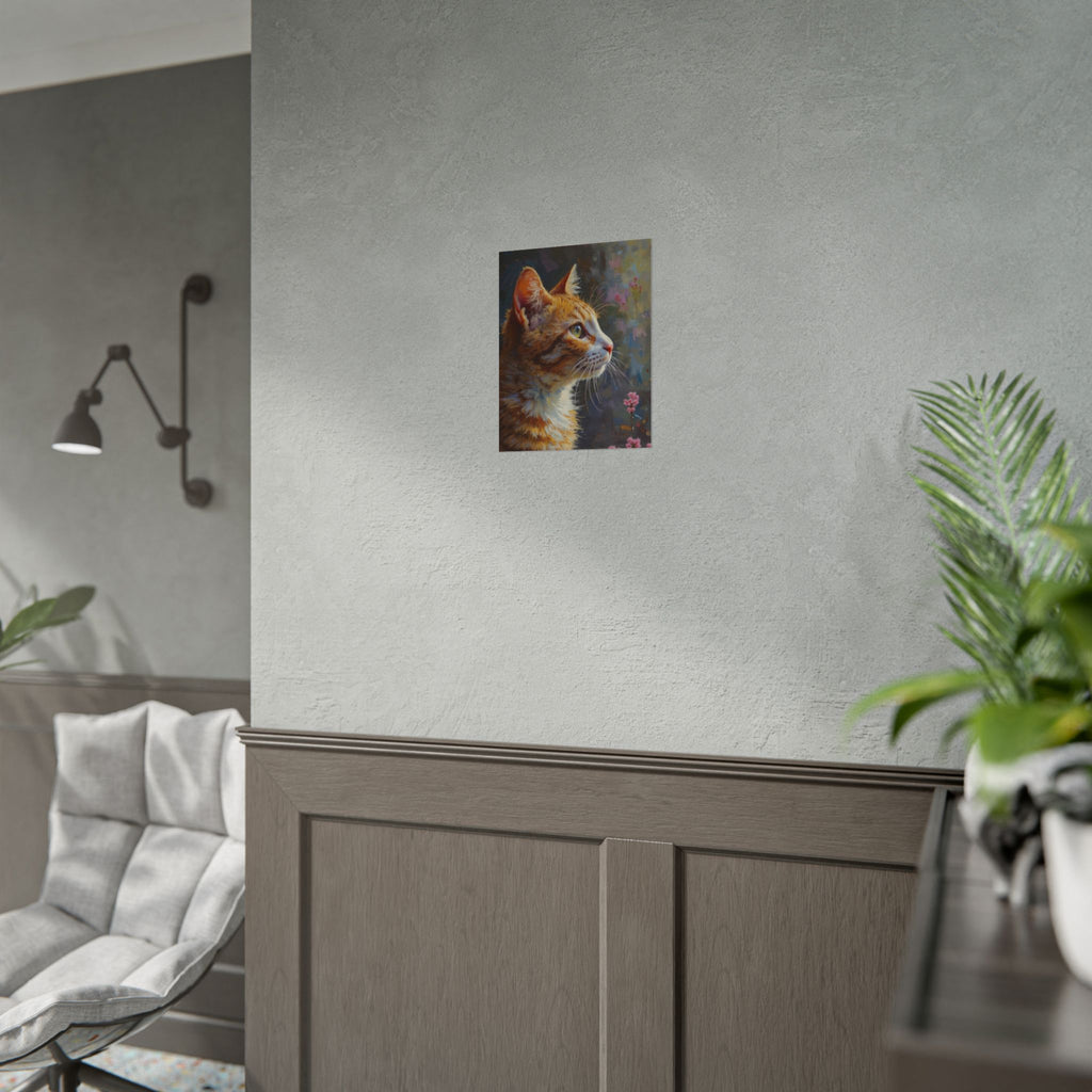 Orange tabby Cat  Oil Brushstroke Rolled Poster