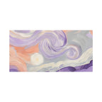 Abstract Swirl Canvas Art – Lavender & Peach Matte Stretched Canvas