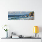 Seaside Beach Canvas Print — Coastal Landscape Matte Stretched Wall Art