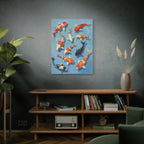 Koi Pond Canvas Art - Stretched Matte Fish Wall Decor