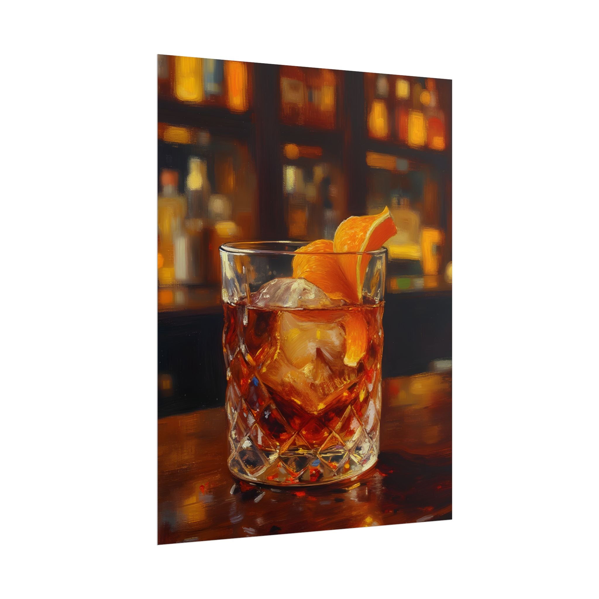 Whisky on Ice Wall Art -  Bar & Home Decor - Poster