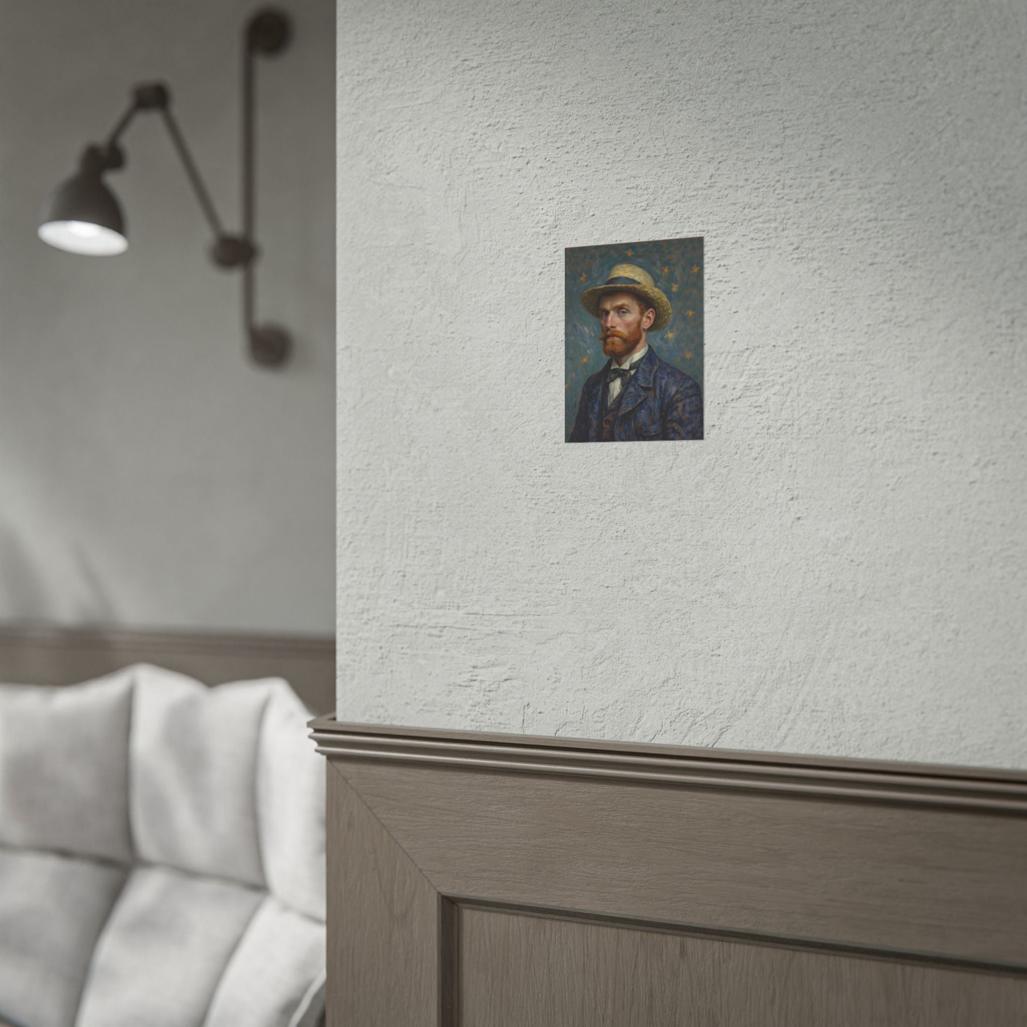 Van Gogh Portrait Rolled Poster — Vintage Impressionist Art Print