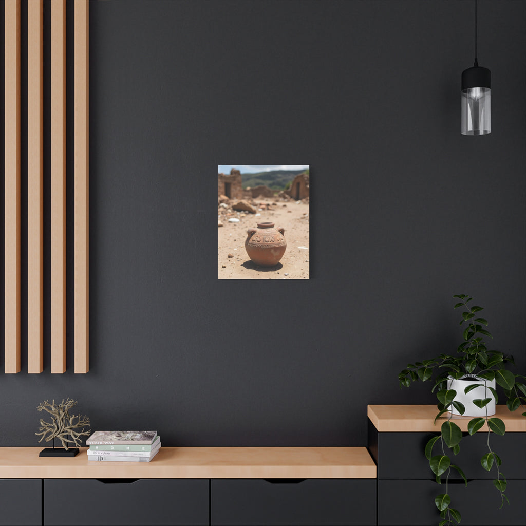 Rustic Terracotta Pot Photo Canvas