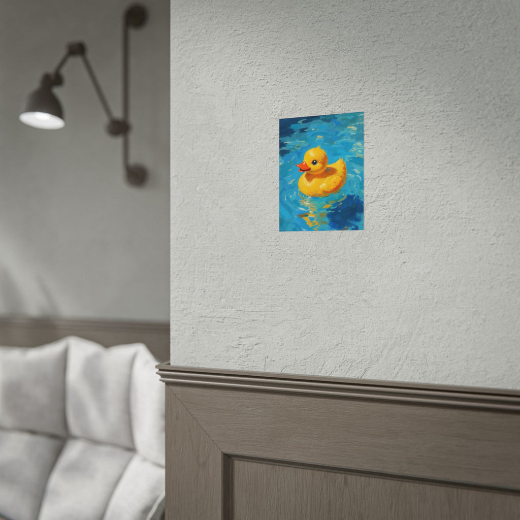 Rubber Duck Poster — Cute Yellow Duckling Wall Art, Nursery & Kids Room Decor