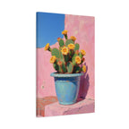 Cactus Roze Muurdecoratie - Gespannen Canvas 