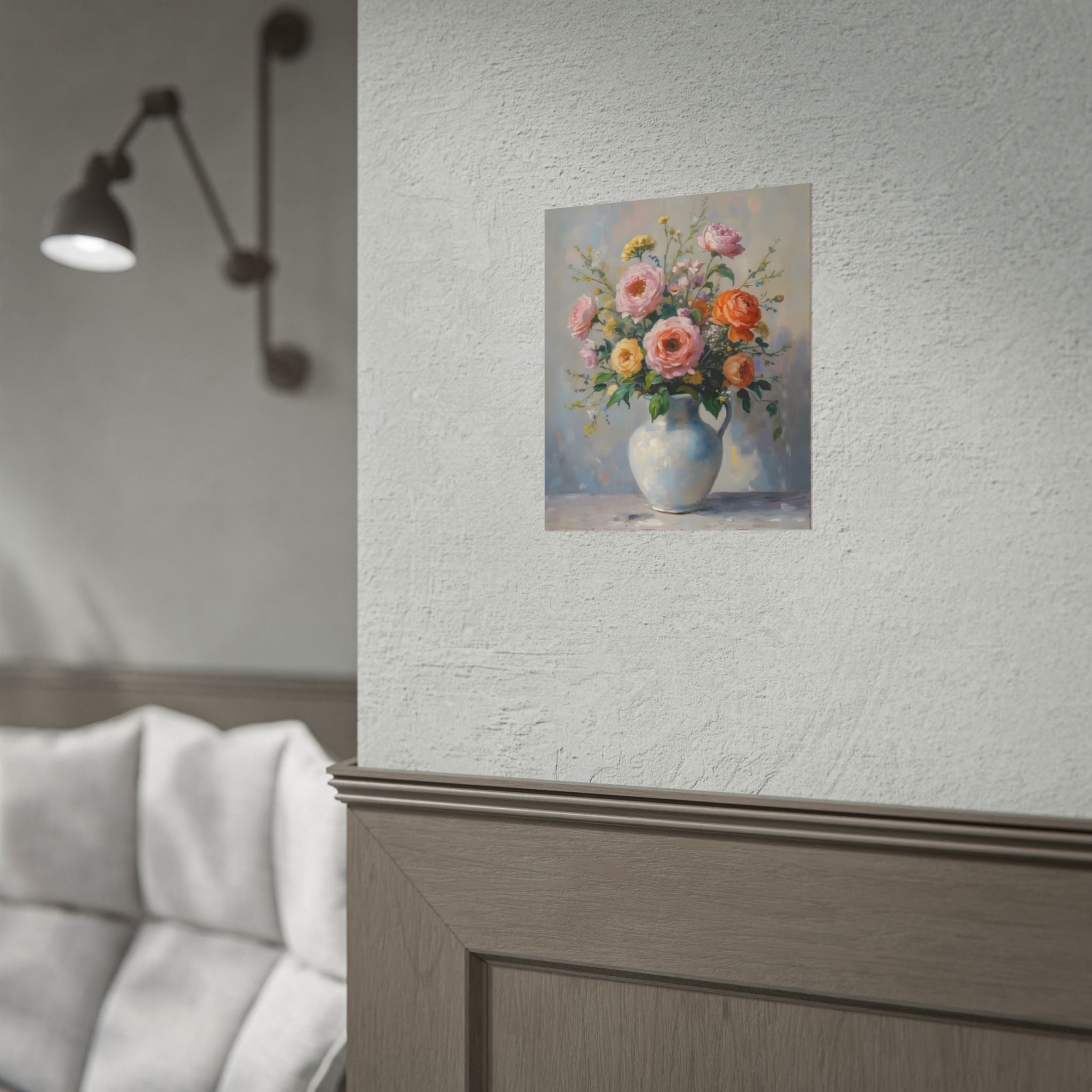 Wandbild „Bunte Rosen im Krug“ – Poster 