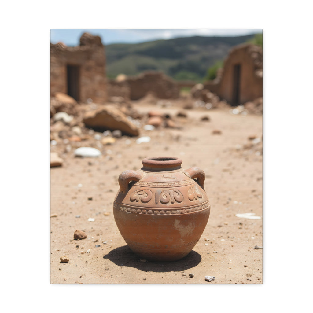 Rustic Terracotta Pot Photo Canvas