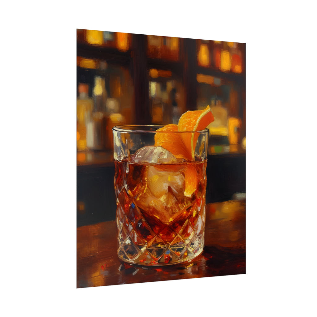 Whisky on Ice Wall Art -  Bar & Home Decor - Poster