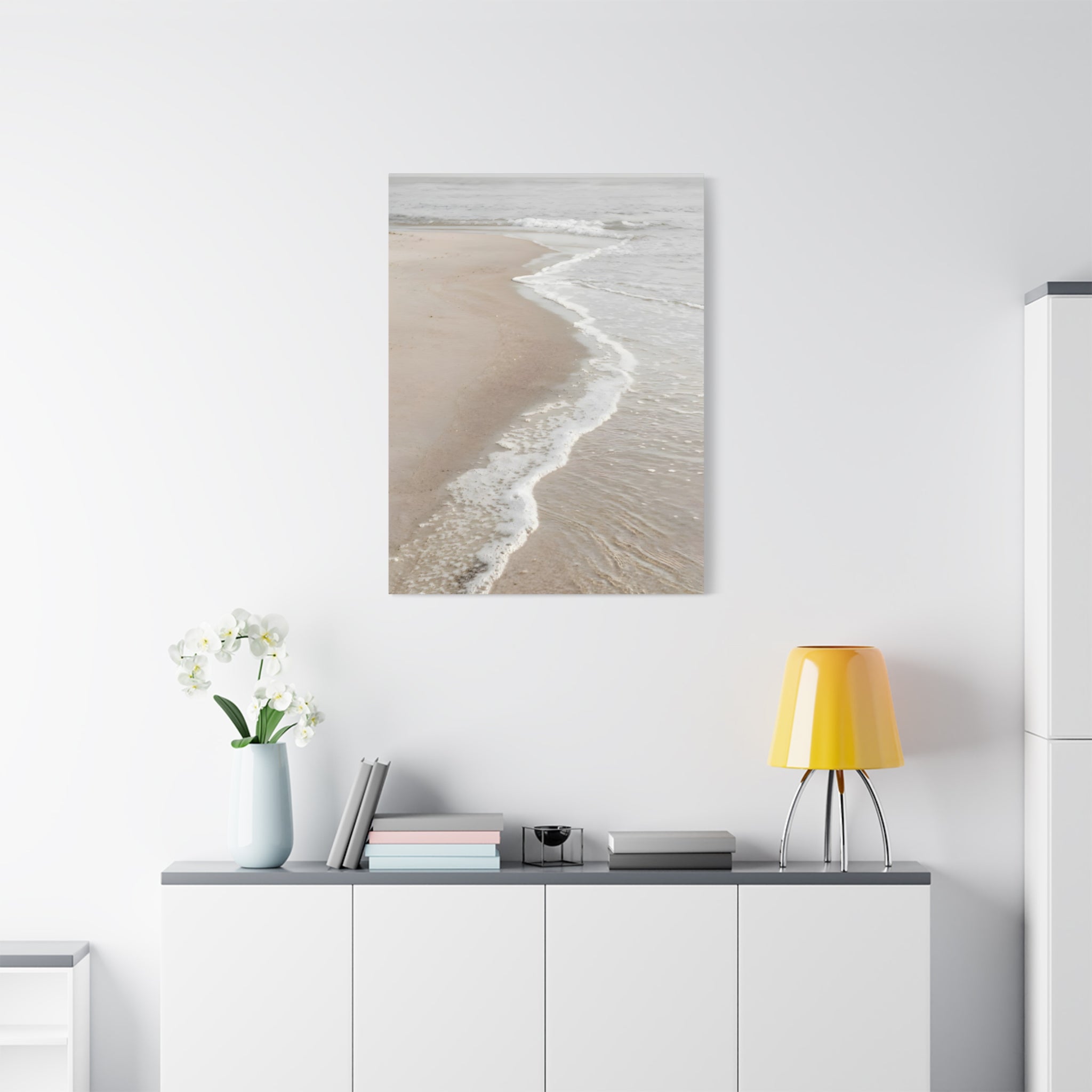Seaside Shoreline Canvas Print - Tranquil Beach Wall Art
