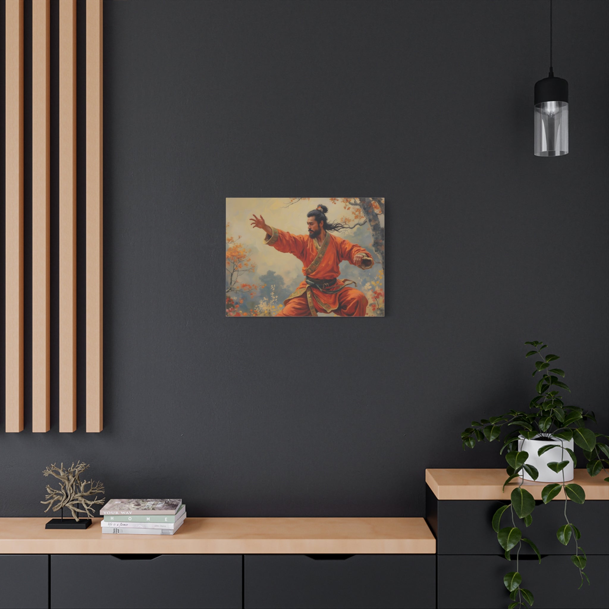 Martial Artist Canvas Print - Autumn Warrior Kung Fu Wall Art