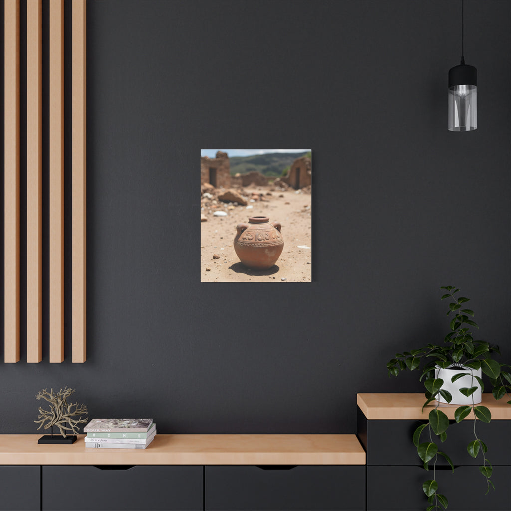 Rustic Terracotta Pot Photo Canvas