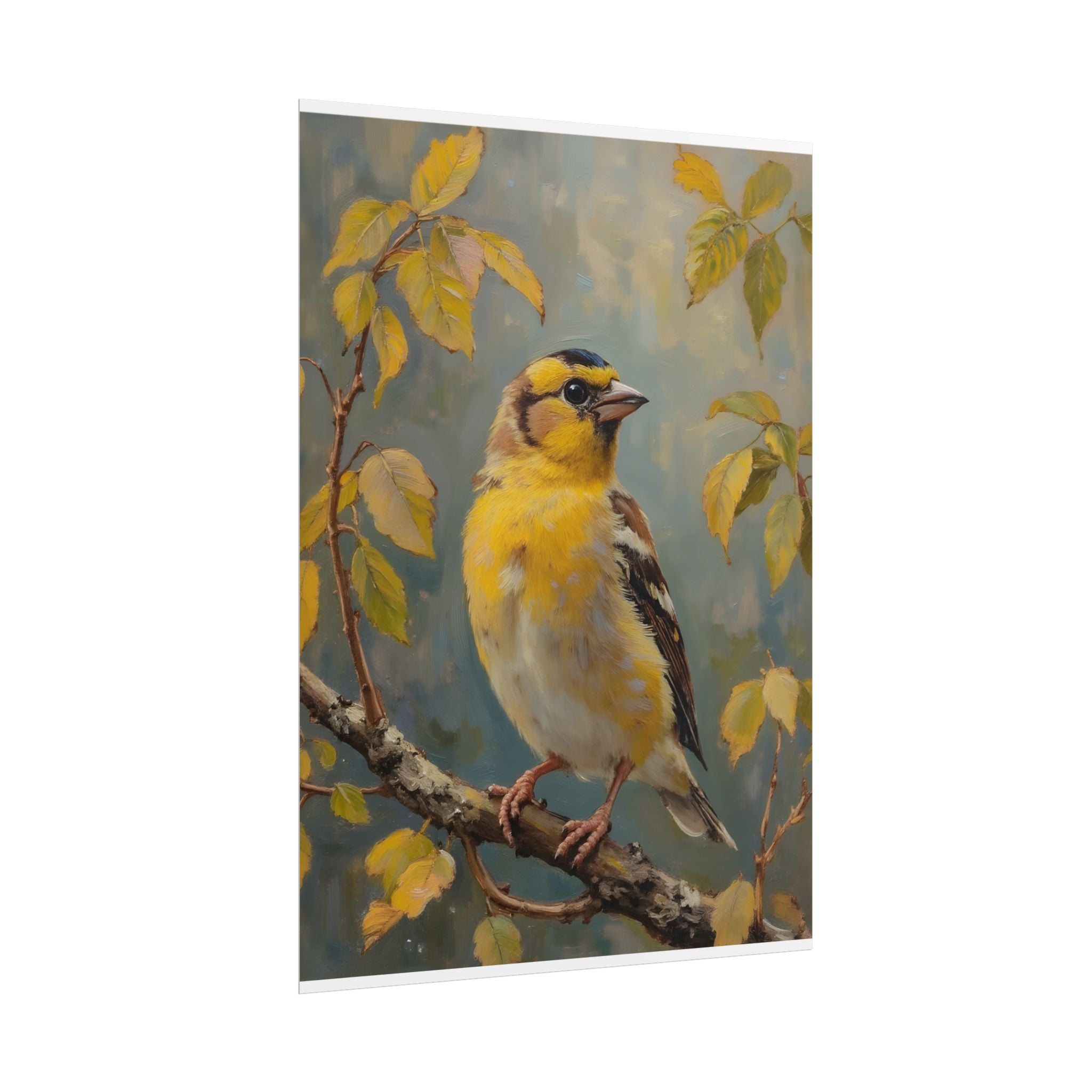 Goldfinch on a branch Wall Art - Poster