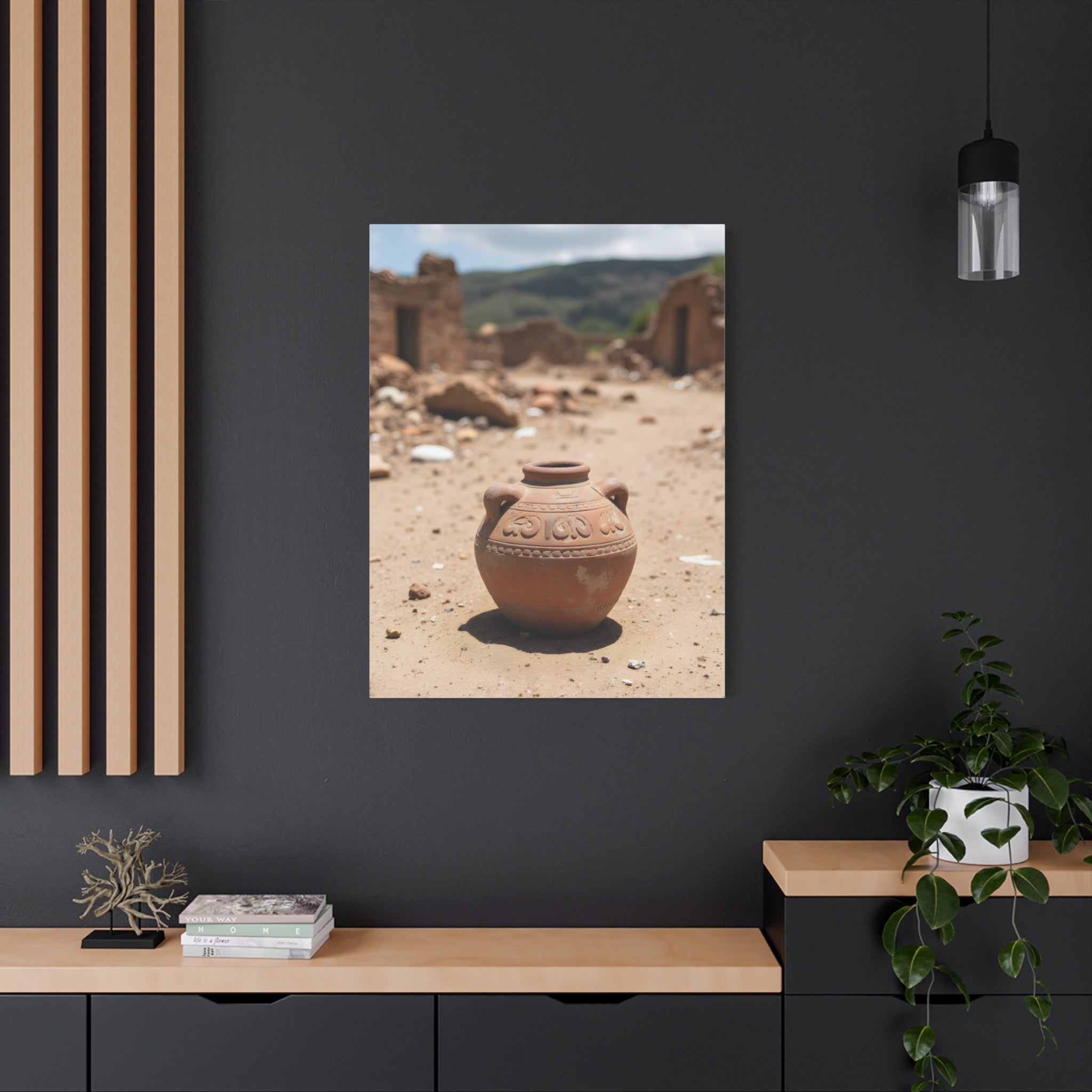 Rustic Terracotta Pot Photo Canvas