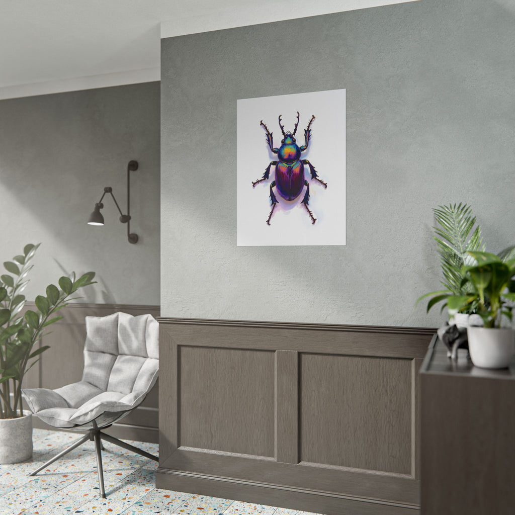 Iriserende kever muurdecoratie – poster 