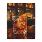Whisky auf Eis – Wandbild – Bar- und Wohndekoration – Leinwand 