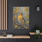 Goudvink op een tak Muurdecoratie - Gespannen canvas 
