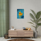 Rubber Duck Poster — Cute Yellow Duckling Wall Art, Nursery & Kids Room Decor