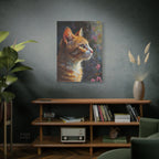 Orange Tabby Cat Portrait Canvas - Stretched Matte Wall Art