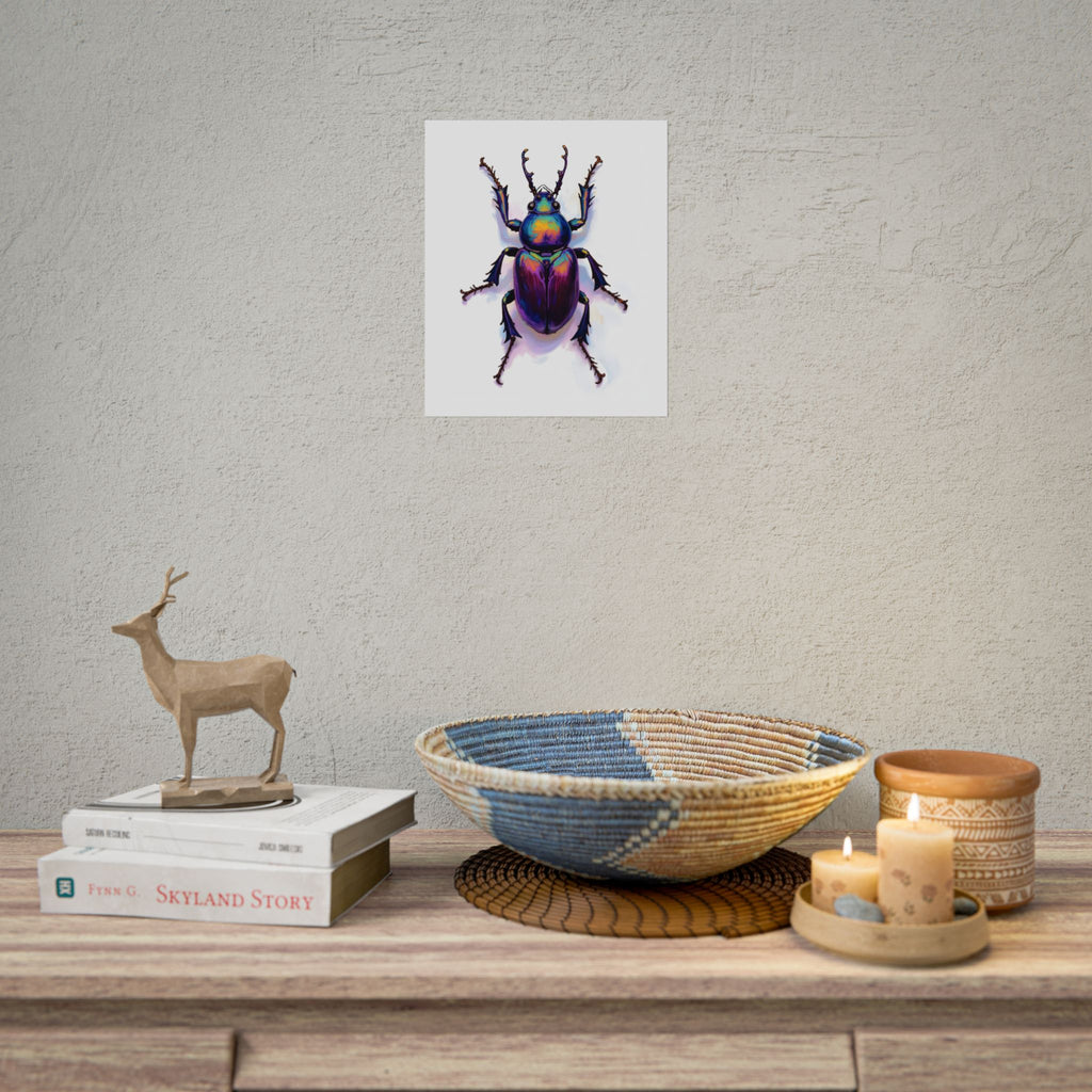 Iriserende kever muurdecoratie – poster 