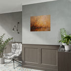 Abstraktes Wandbild „Goldene Wiese“ – Poster 