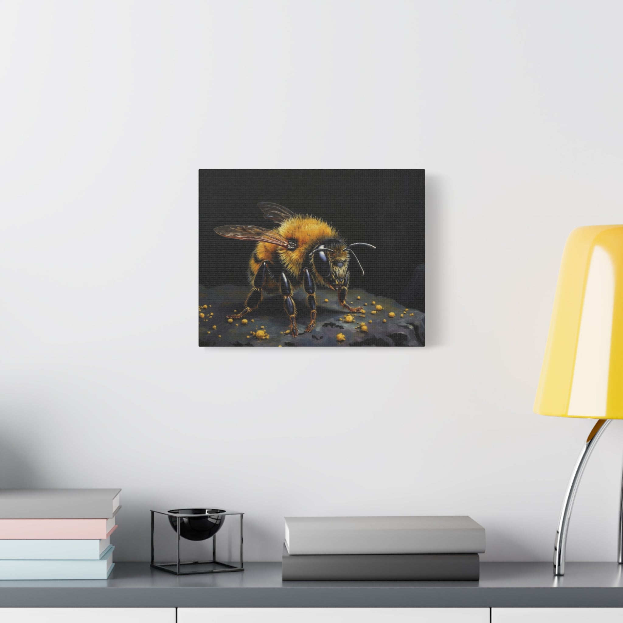 Bumblebee Canvas Print — Realistic Bee Wall Art on Matte Stretched Canvas