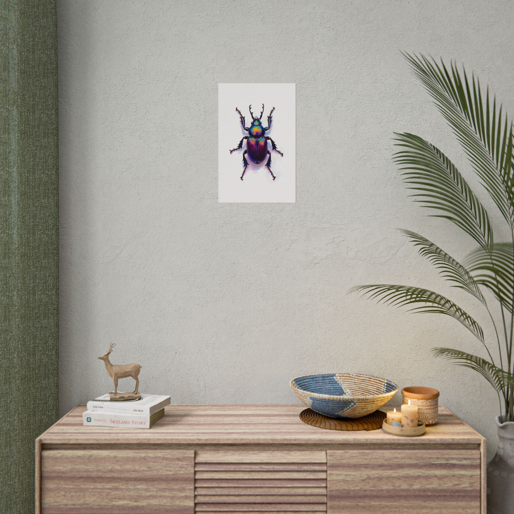 Iriserende kever muurdecoratie – poster 