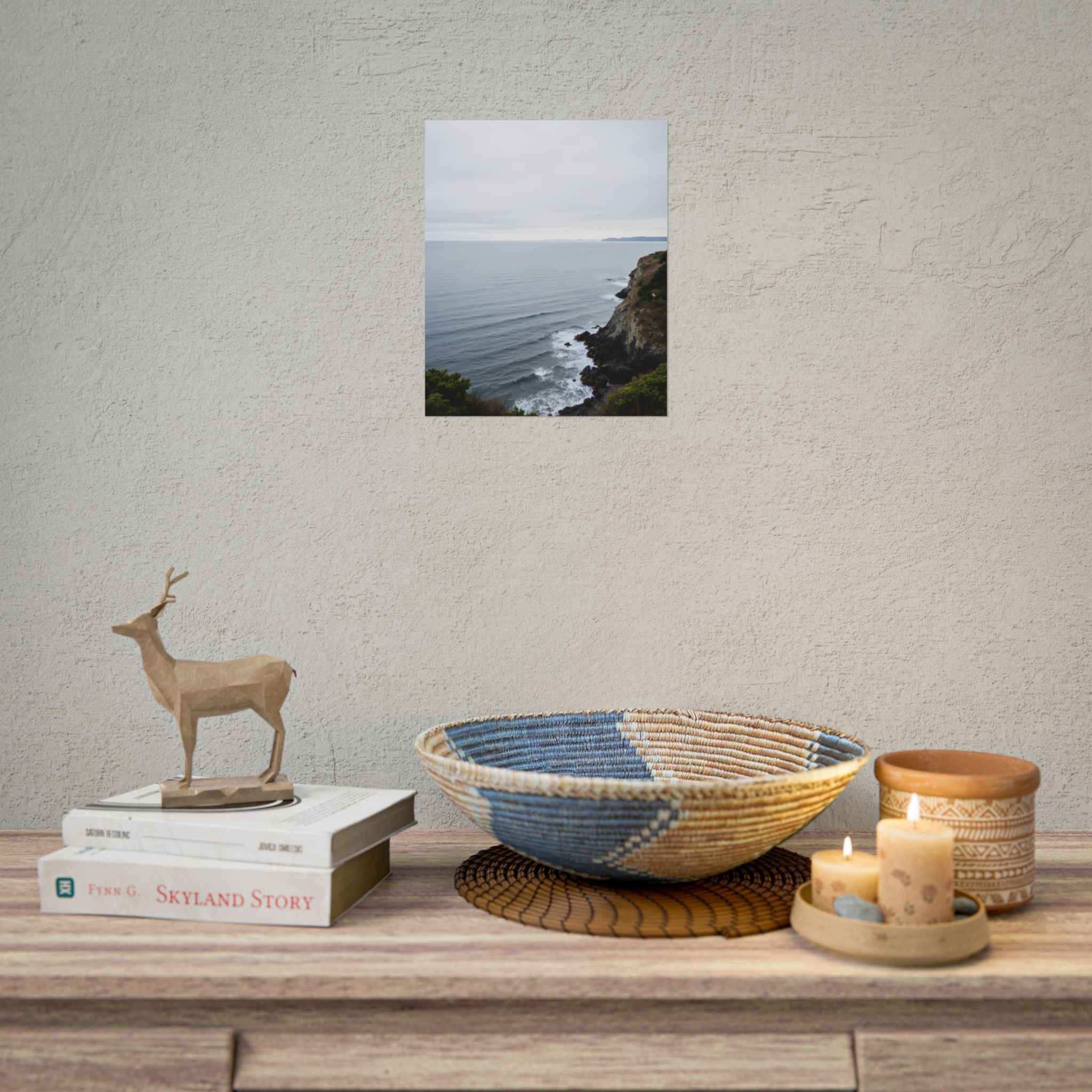 Muurposter met zonsopgang boven de oceaan - Poster 