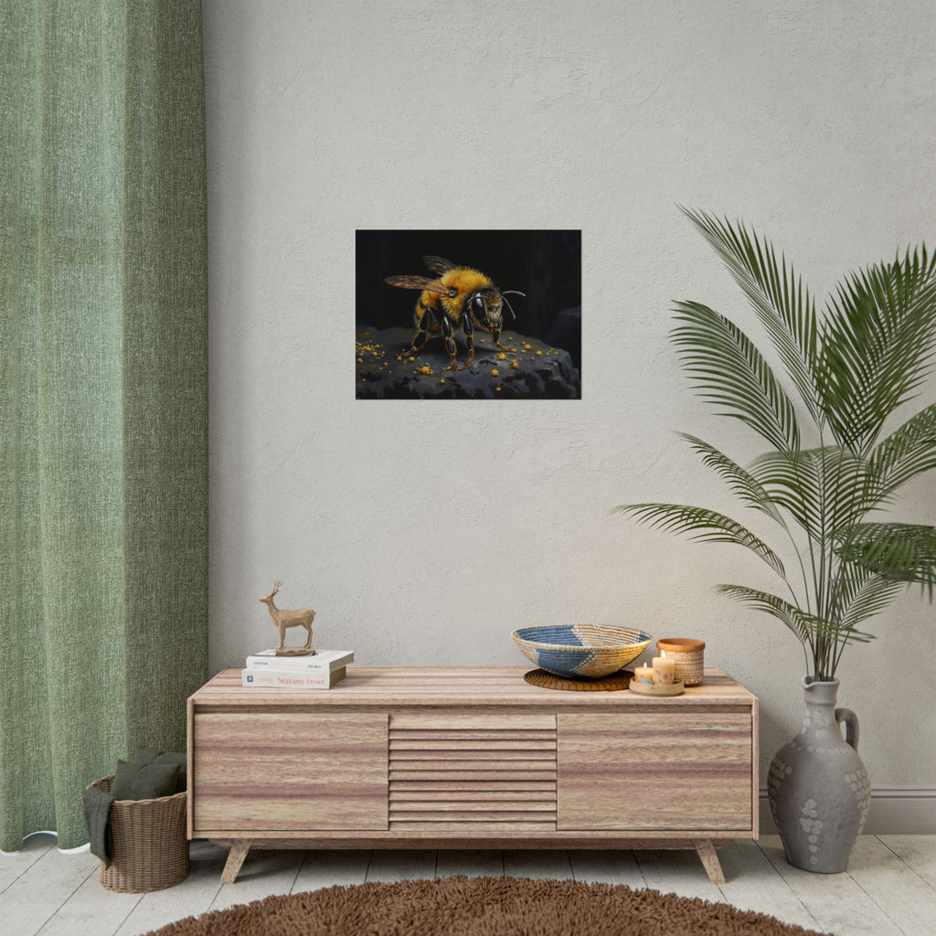 Bumblebee Close-Up Poster — Realistic Insect Wall Art (Rolled Poster)