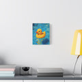 Rubber Duck Painting Canvas — Bright Yellow Nursery Wall Art