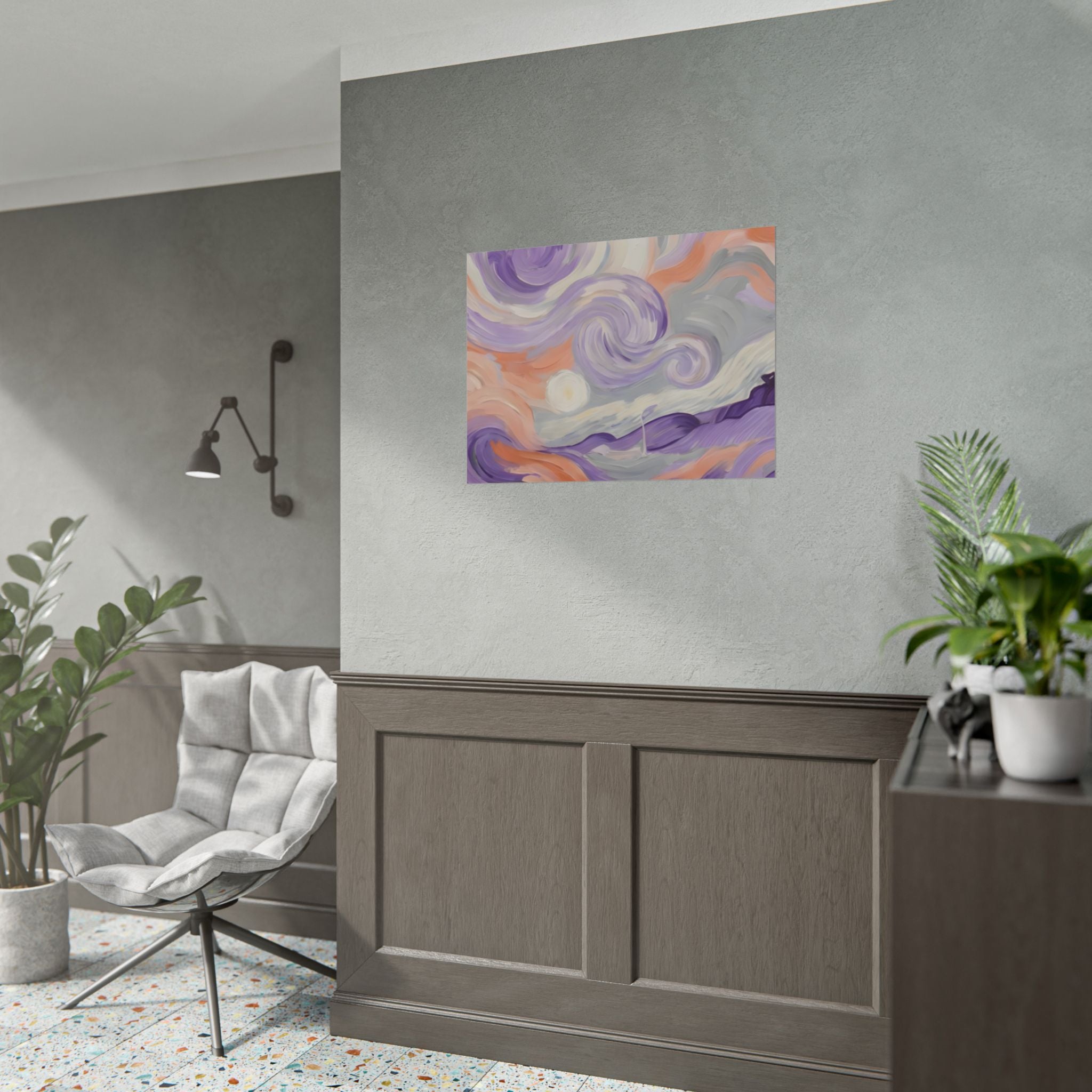 Swirling Pastel Sky Poster