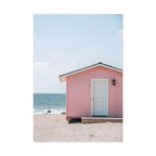 Pink Beach Cottage  Wall Art - Poster