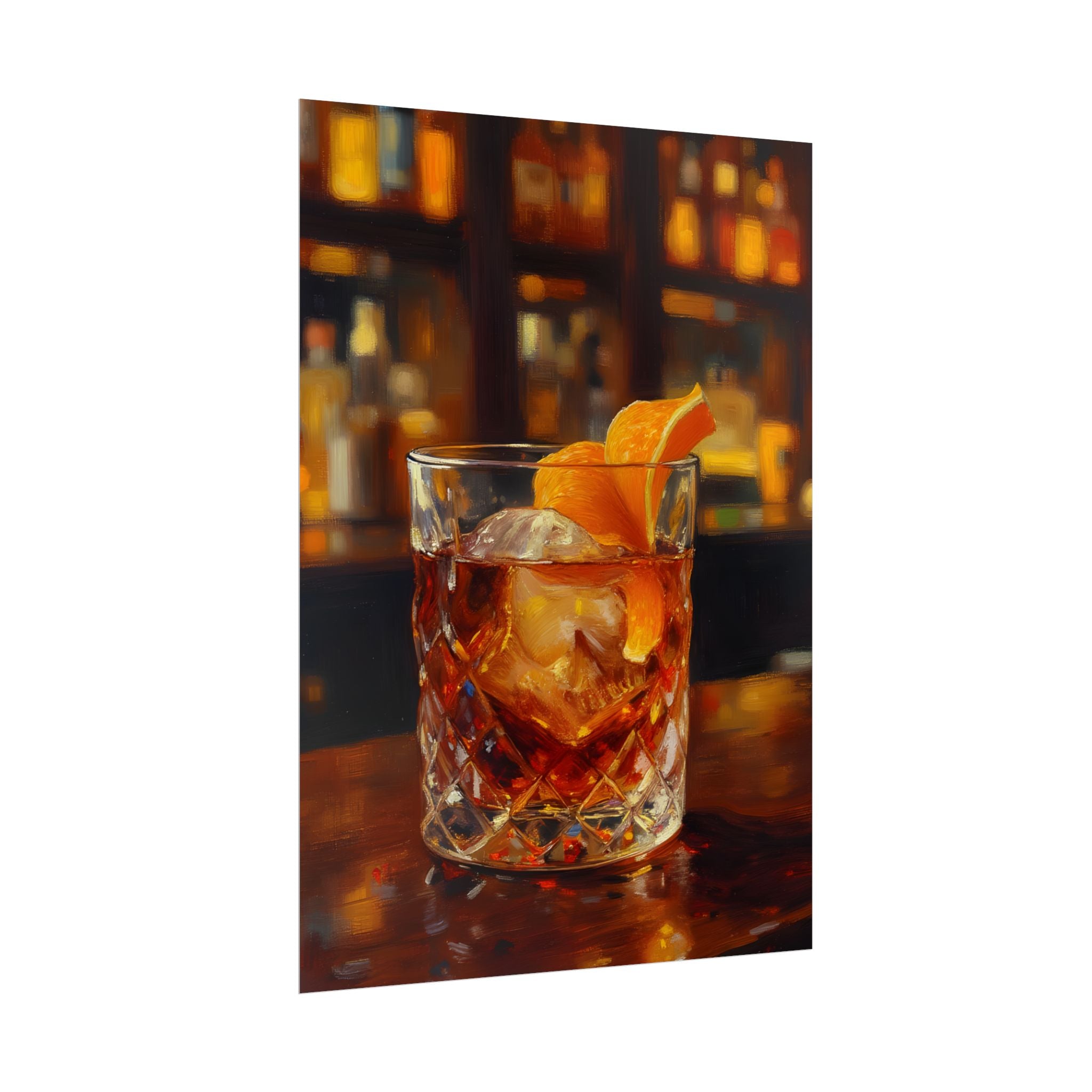 Whisky on Ice Muurdecoratie - Bar &amp; Woondecoratie - Poster 