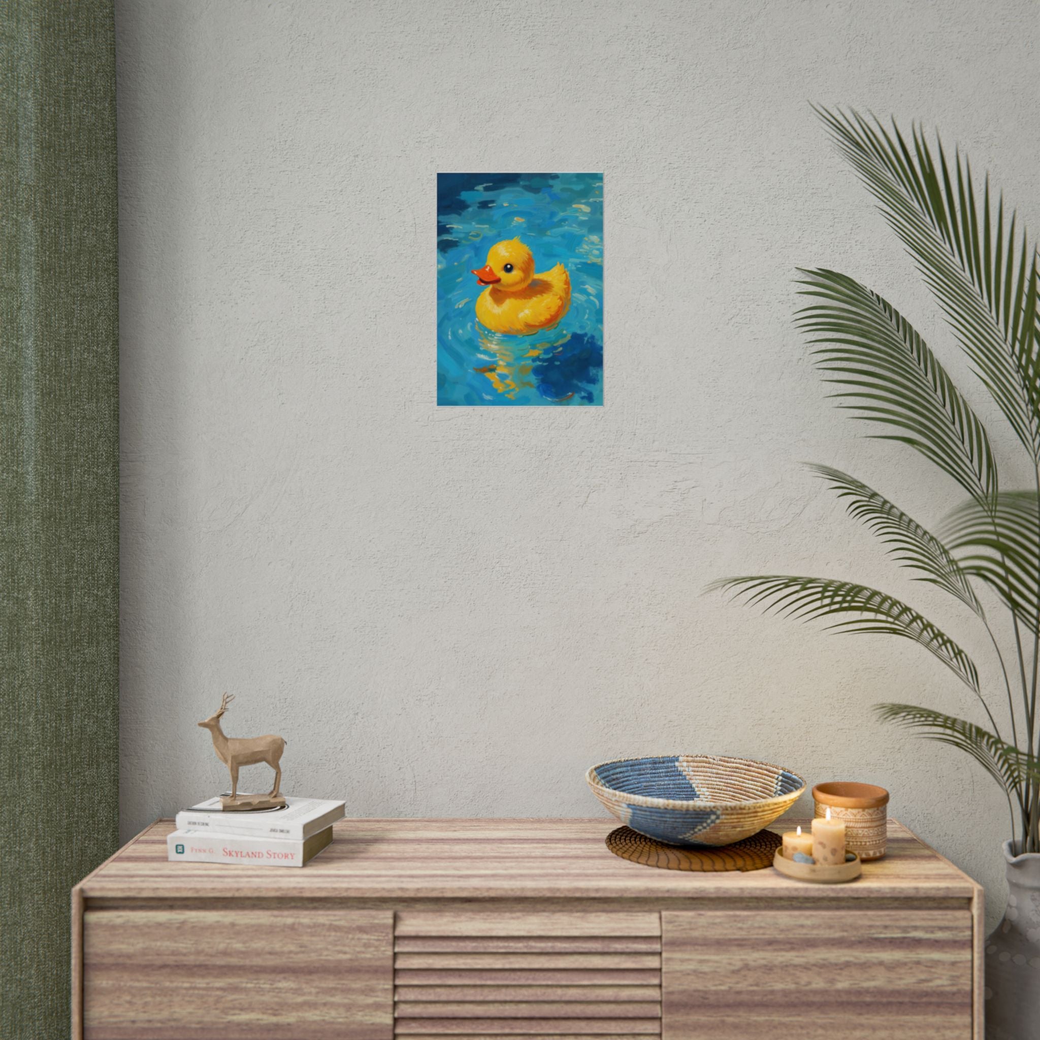Rubber Duck Poster — Cute Yellow Duckling Wall Art, Nursery & Kids Room Decor