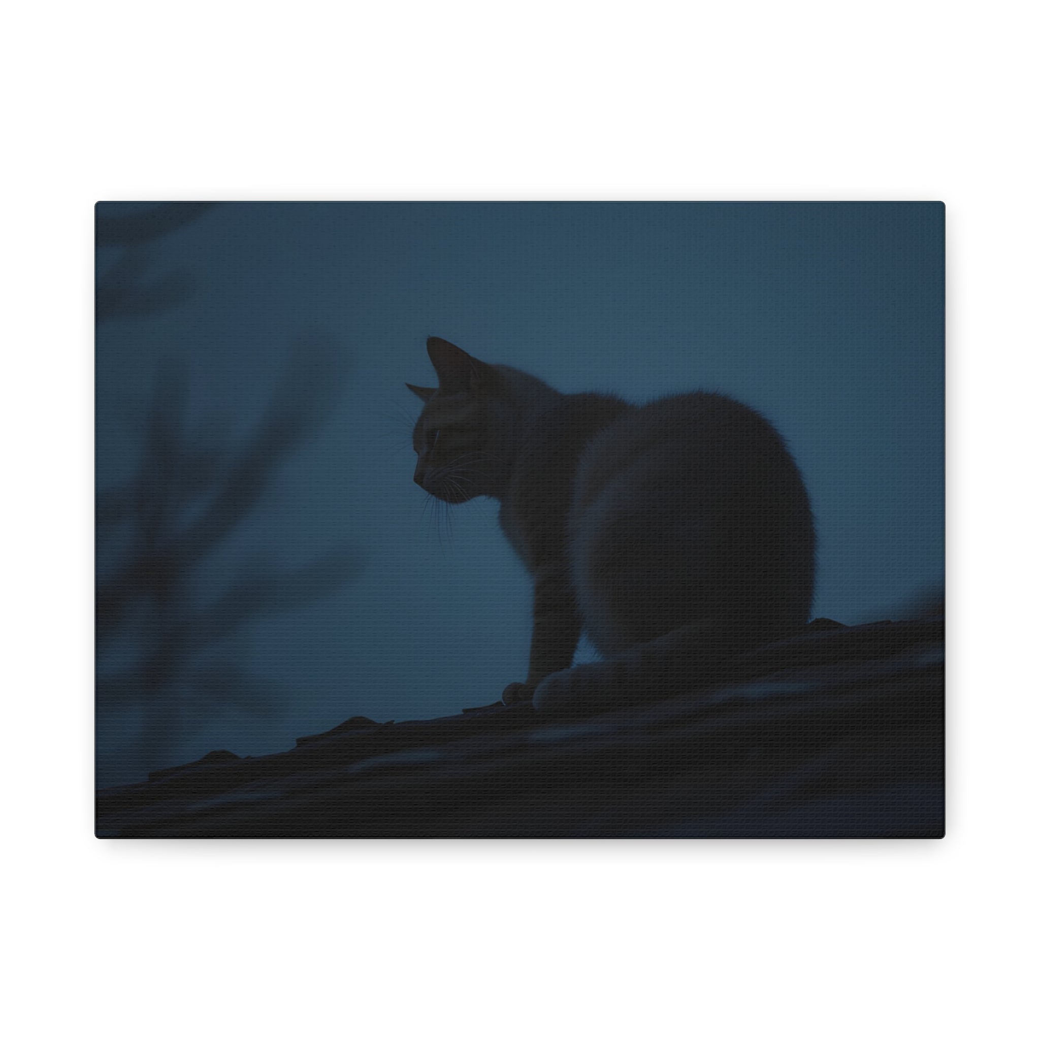 Nightwatch Cat Wall Art - Stretched canvas