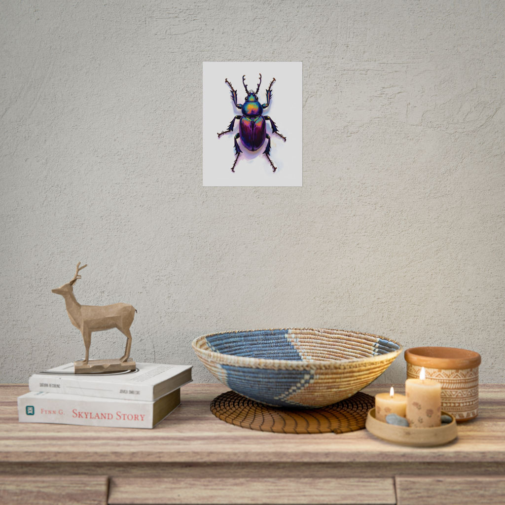 Schimmerndes Käferposter — Farbenfroher Insekten-Wanddruck