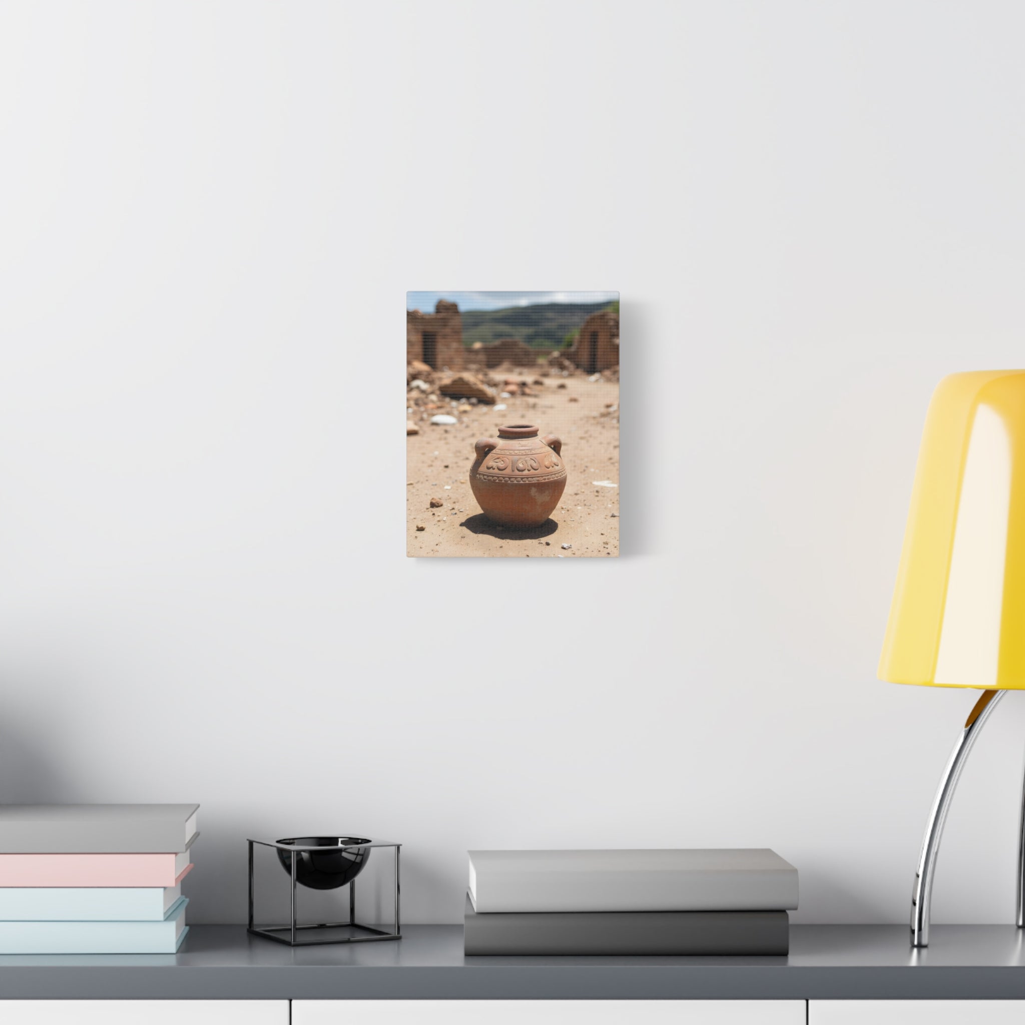 Rustic Terracotta Pot Photo Canvas