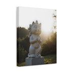 Sunlit Lucky Cat Wall Art - Stretched Canvas