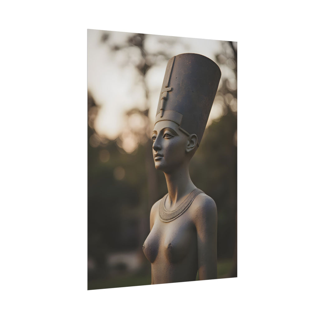Nefertiti Bronze Statue Wall Art - Egyptian Sculpture Photography - Queen of Egypt - Poster