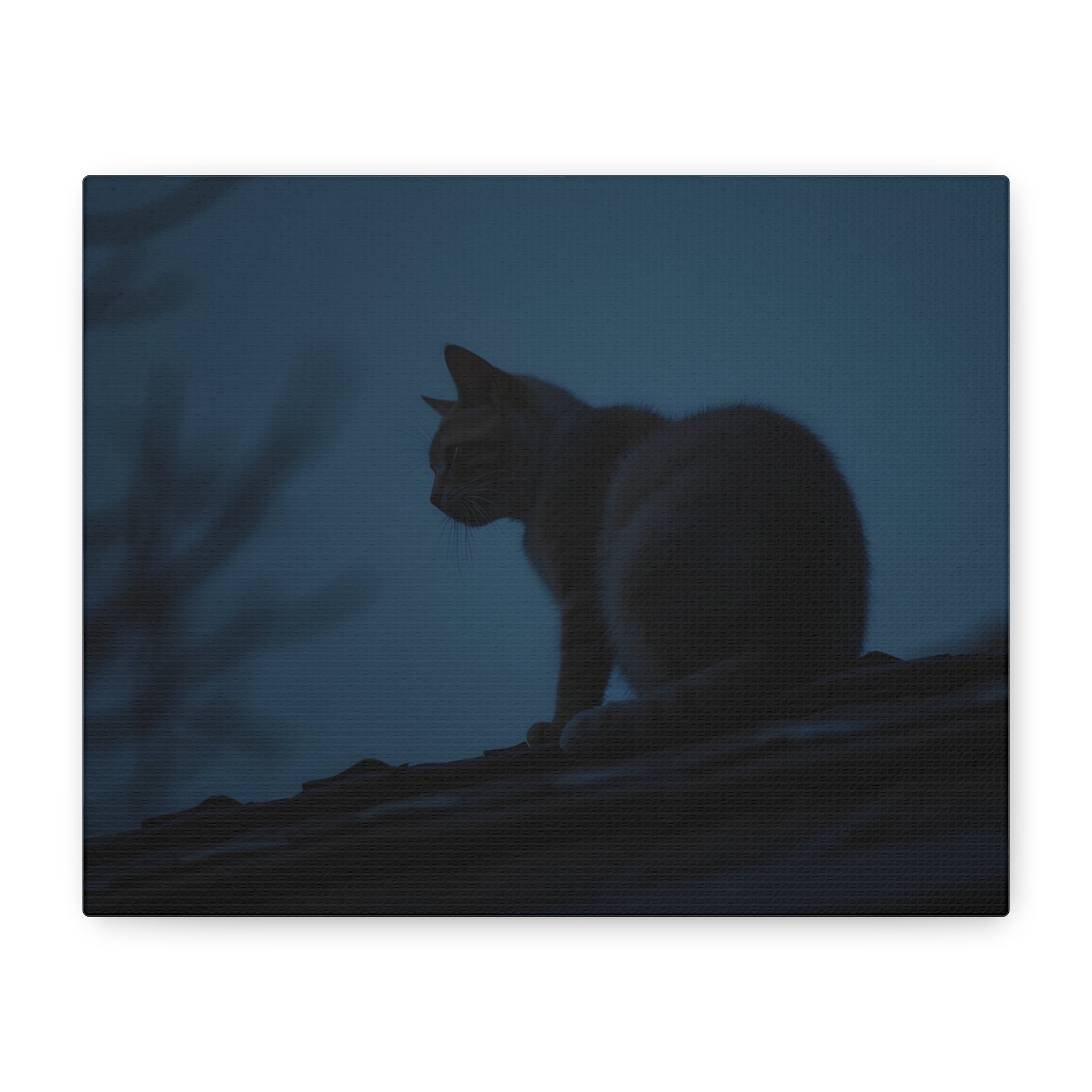 Nightwatch Cat Wall Art - Stretched canvas