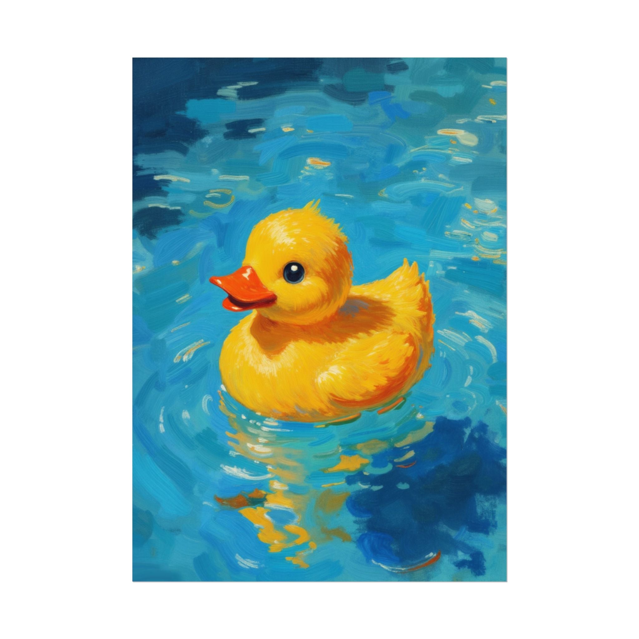 Rubber Duck Poster — Cute Yellow Duckling Wall Art, Nursery & Kids Room Decor