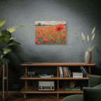 Poppy Field Canvas Wall Art — Matte Stretched Floral Painting